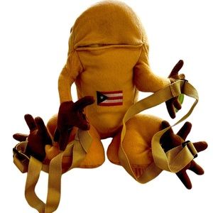Coquico We Sing Tree Frog Plush Puerto Rico Brown 16in Backpack